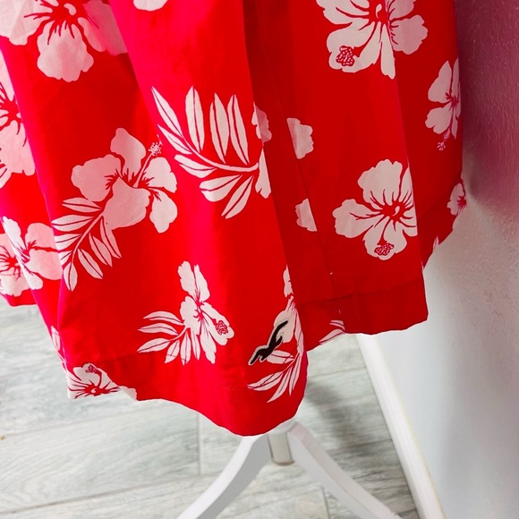 NWT HOLLISTER Hot Pink Orchid Floral Strapless Princess Mini Summer Beach Dress - Picture 4 of 5